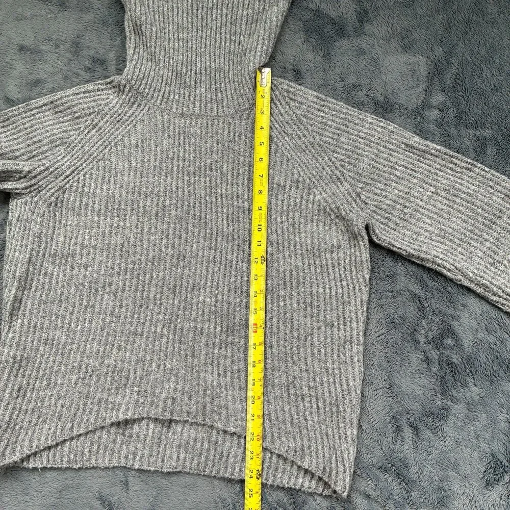 J. Crew Point Sur Ribbed Chunky Turtleneck Mohair Wool Blend Sweater Small